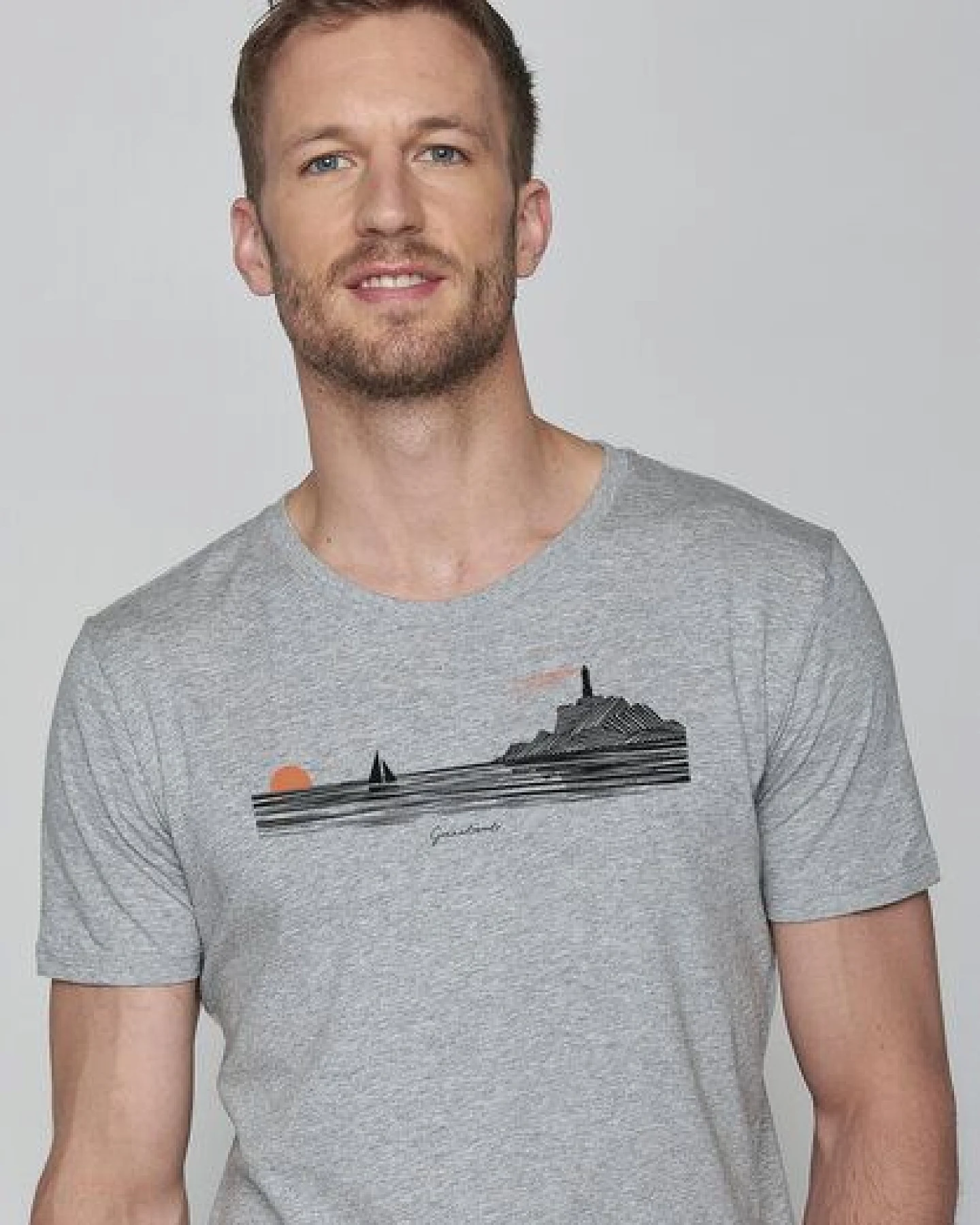 GREENBOMB Nature Evening Glow Guide - Sportliches T-Shirt aus Bio-Baumwolle / hochwertiger Print / GOTS / Fair & Vegan – Ansicht 2