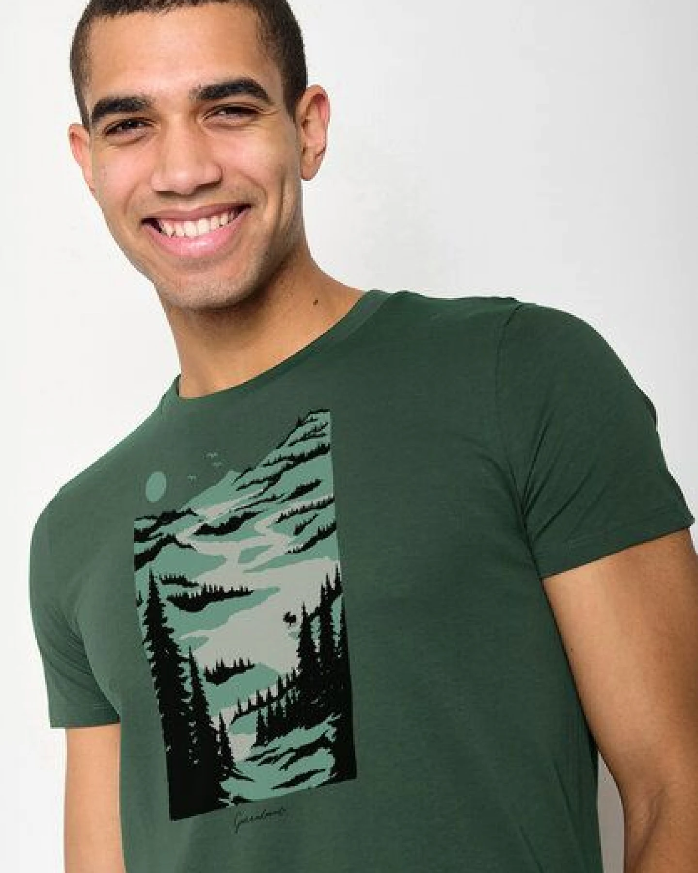 GREENBOMB Nature Lakeside Guide - Sportliches T-Shirt aus Bio-Baumwolle / hochwertiger Print / GOTS / Fair & Vegan – Ansicht 2
