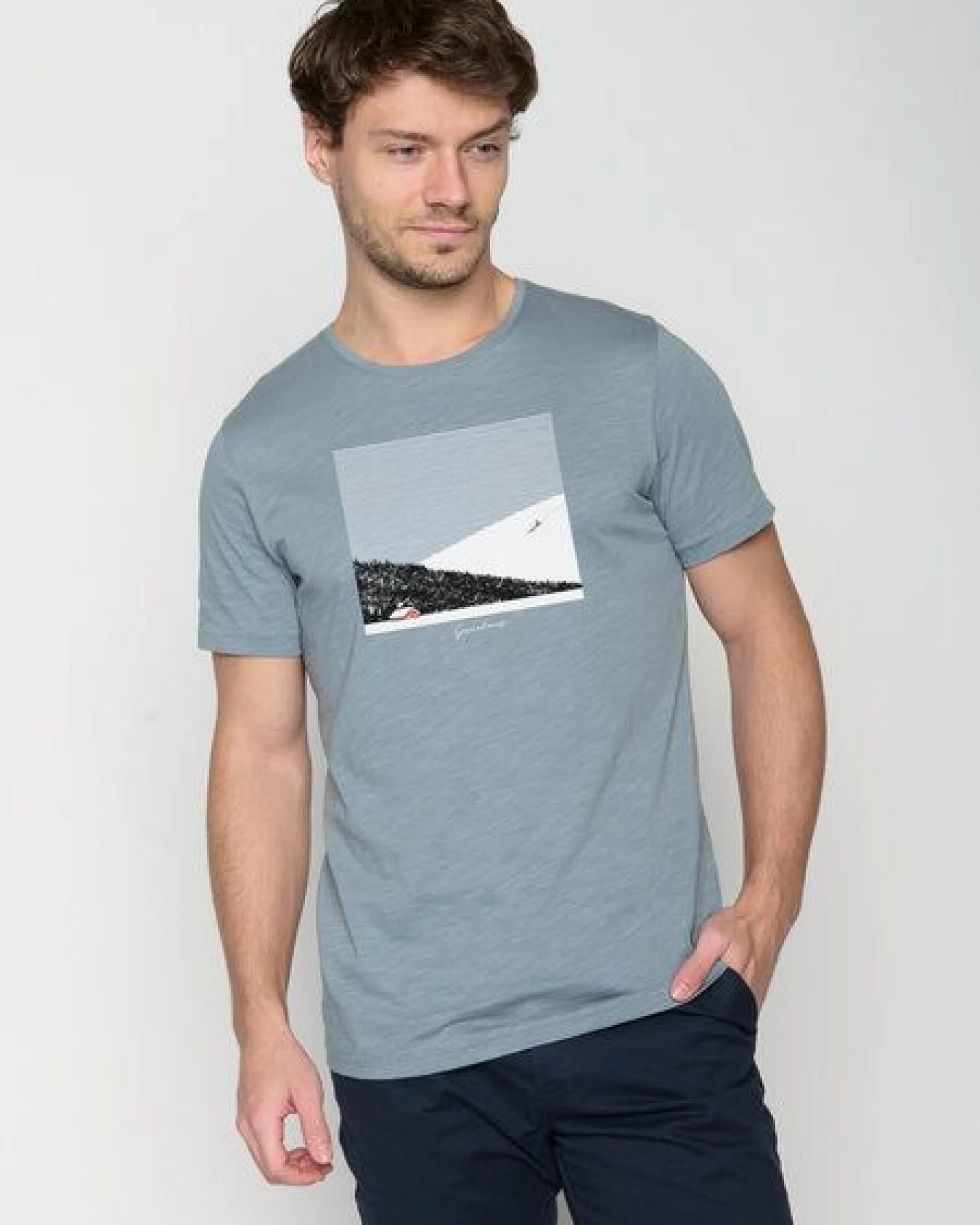 GREENBOMB Nature Snow Silence Spice - Lässiges T-Shirt aus Bio-Baumwolle / hochwertiger Print / GOTS / Fair & Vegan – Ansicht 2