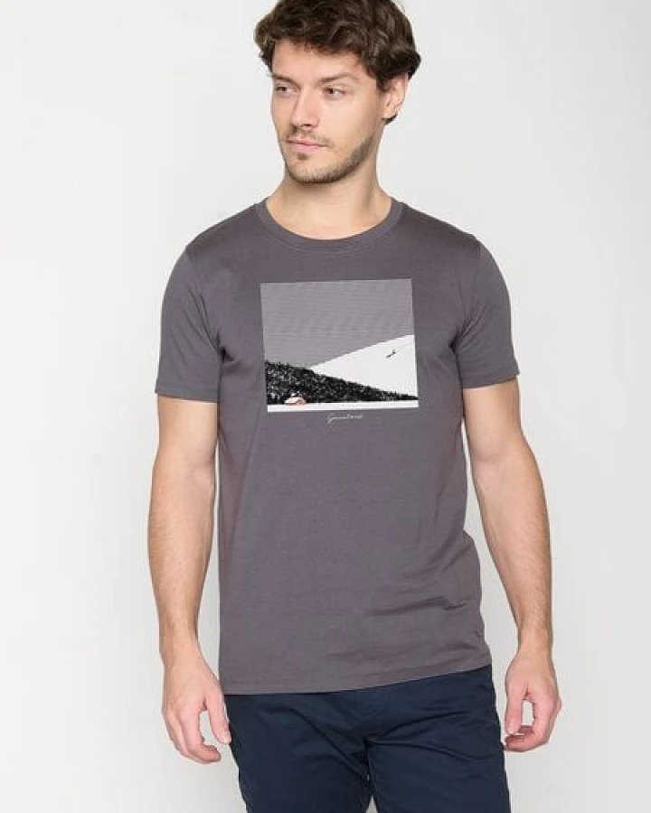 GREENBOMB Nature Snow Silence Guide - Sportliches T-Shirt aus Bio-Baumwolle / hochwertiger Print / GOTS / Fair & Vegan