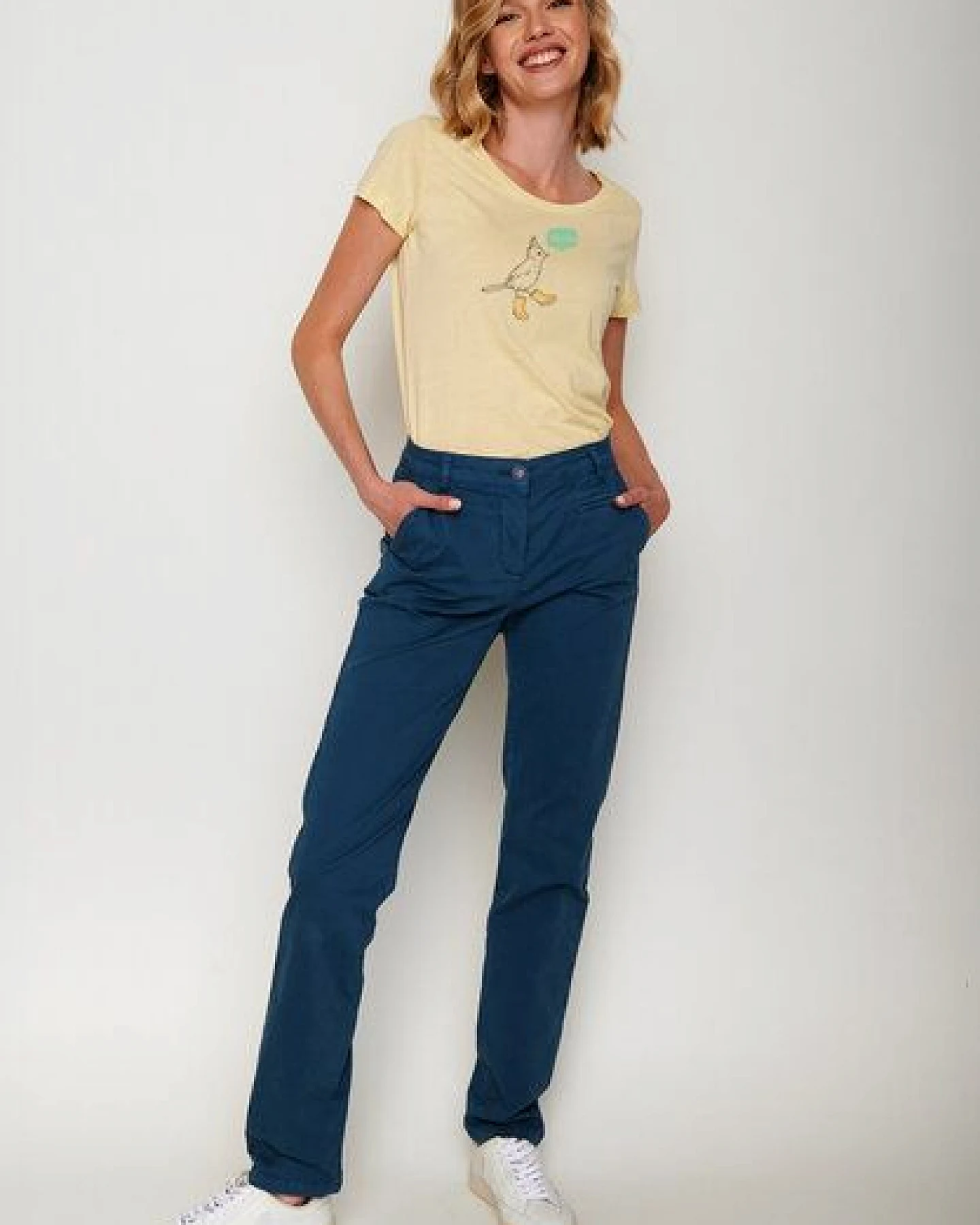 GREENBOMB Animal Bird Fine Loves - Lässiges T-Shirt aus Bio-Baumwolle / hochwertiger Print / GOTS / Fair & Vegan – Ansicht 2
