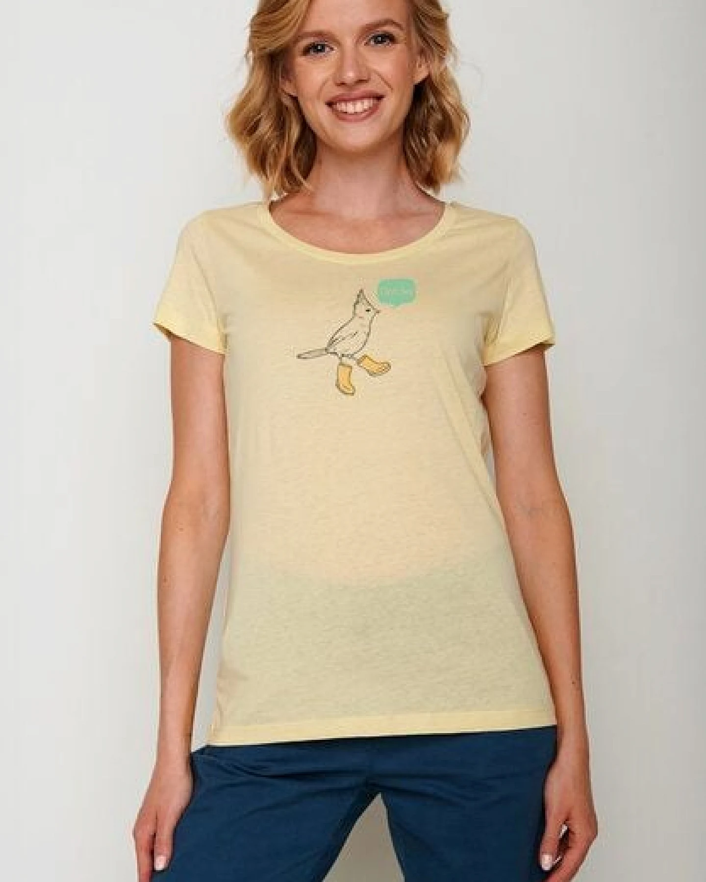 GREENBOMB Animal Bird Fine Loves - Lässiges T-Shirt aus Bio-Baumwolle / hochwertiger Print / GOTS / Fair & Vegan – Ansicht 4