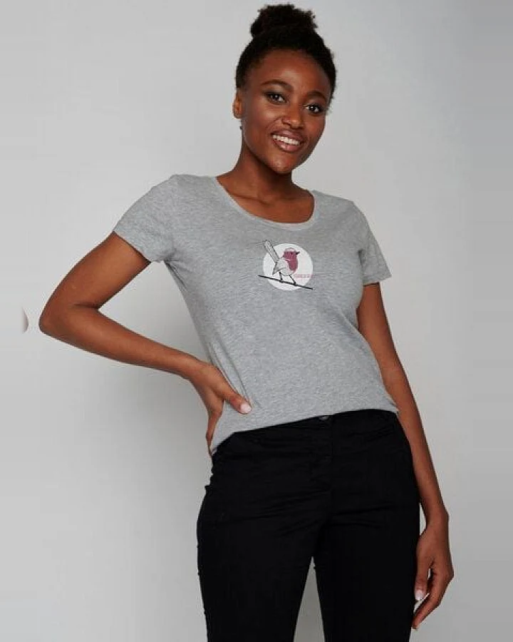 GREENBOMB Animal Koernerfreund Loves - Lässiges T-Shirt aus Bio-Baumwolle / hochwertiger Print / GOTS / Fair & Vegan