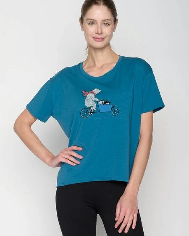 GREENBOMB Bike Cargo Family Feel - Lässiges T-Shirt aus Bio-Baumwoll Mix / hochwertiger Print / GOTS / Fair & Vegan