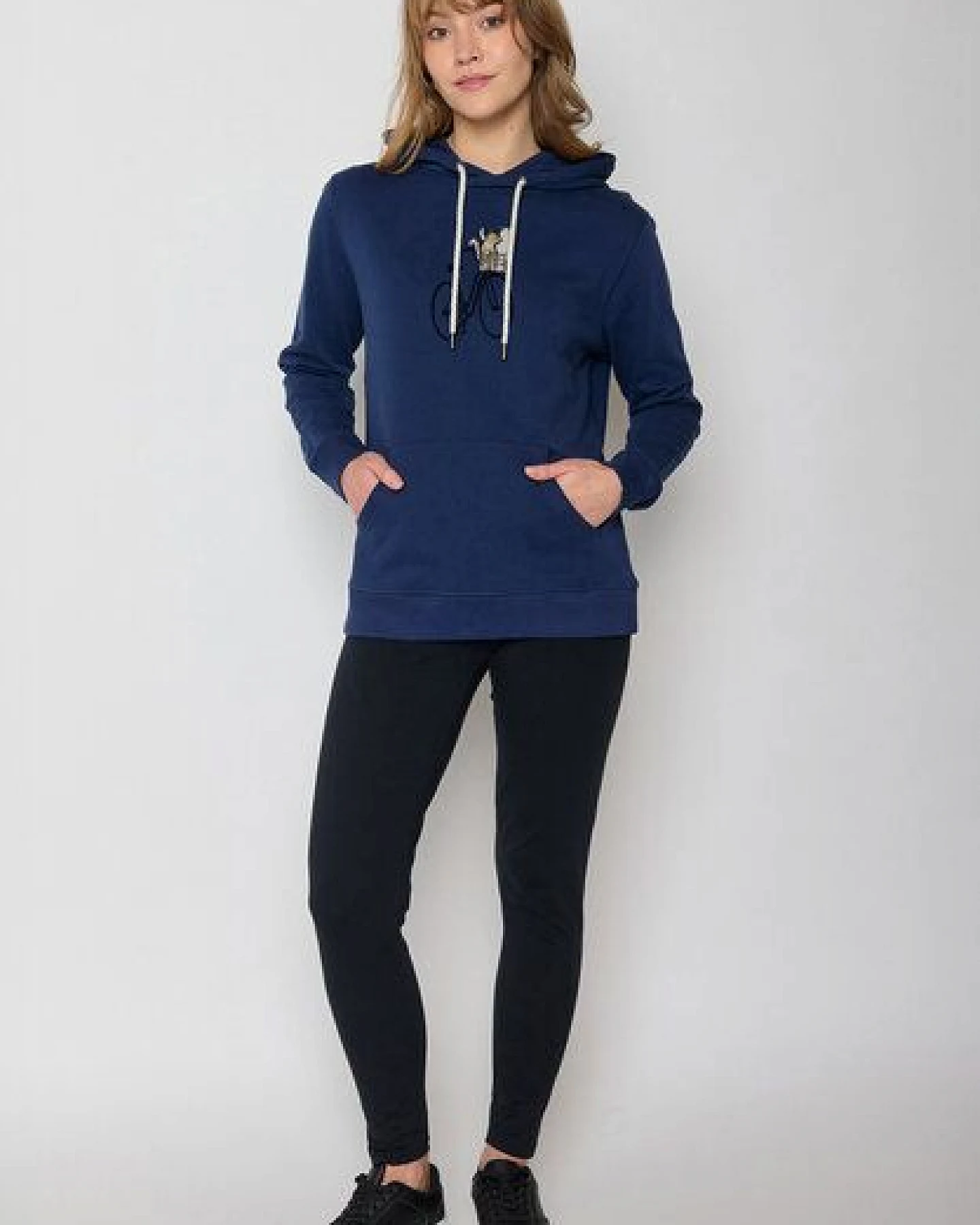 GREENBOMB Bike Cats Basket Chipper - Gemütlicher Hoodie aus Bio-Baumwolle / hochwertiger Print / GOTS / Fair & Vegan – Ansicht 4