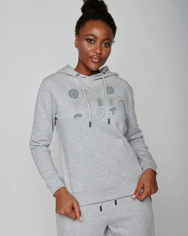GREENBOMB Bike Mushrooms 2 Chipper - Gemütlicher Hoodie aus Bio-Baumwolle / hochwertiger Print / GOTS / Fair & Vegan