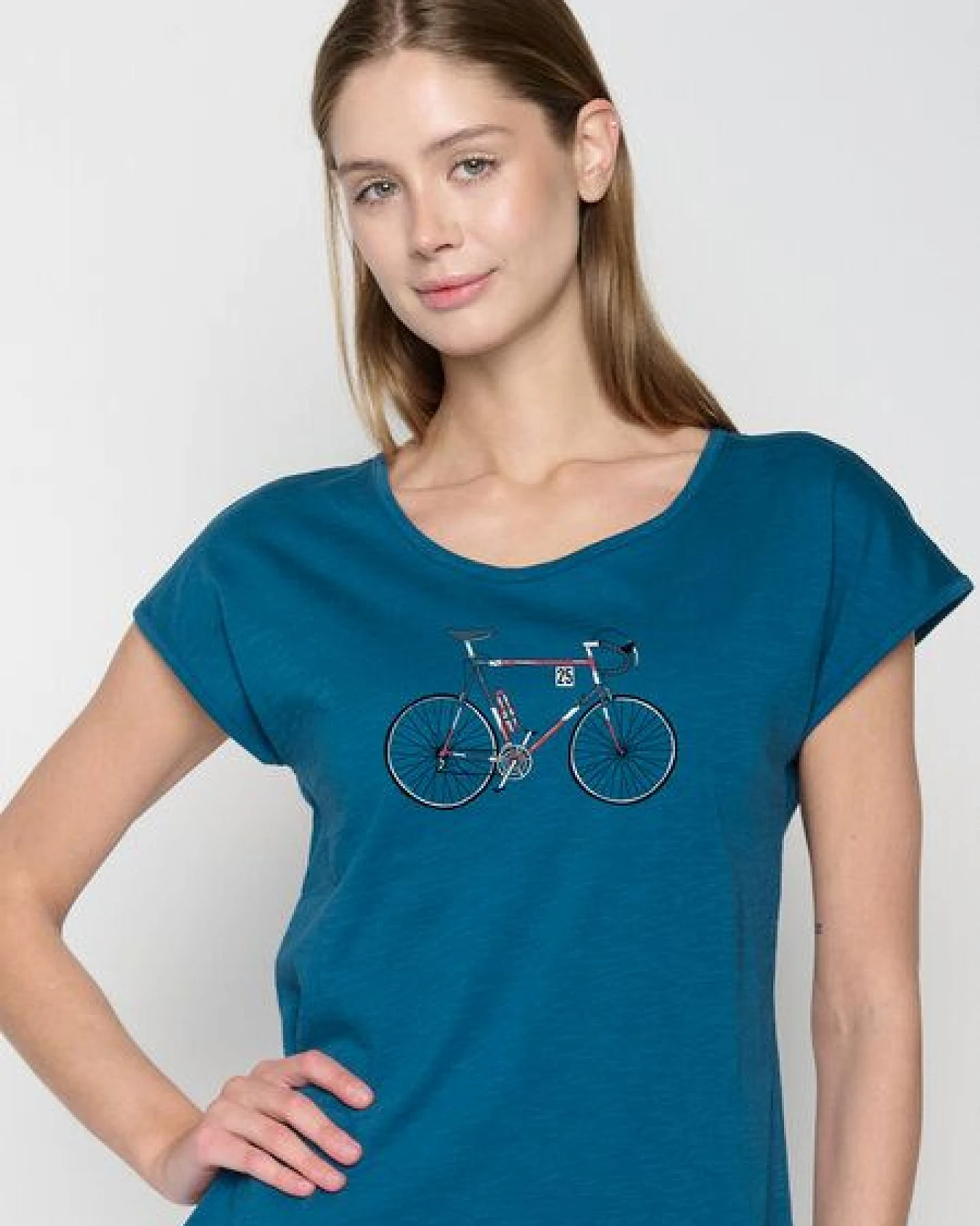 GREENBOMB Bike Norway Cool - Sportliches T-Shirt aus Bio-Baumwolle / hochwertiger Print / GOTS / Fair & Vegan – Ansicht 4