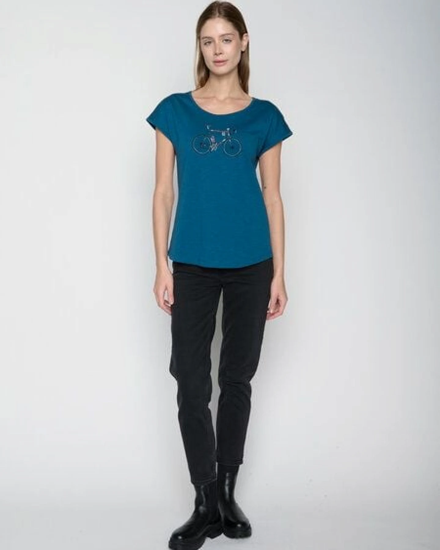 GREENBOMB Bike Norway Cool - Sportliches T-Shirt aus Bio-Baumwolle / hochwertiger Print / GOTS / Fair & Vegan – Ansicht 2