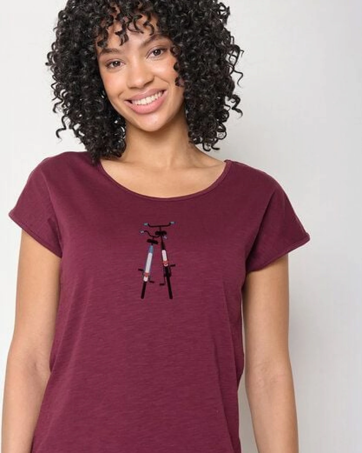 GREENBOMB Bike Romantic Cool - Sportliches T-Shirt aus Bio-Baumwolle / hochwertiger Print / GOTS / Fair & Vegan – Ansicht 4