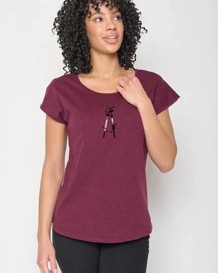 GREENBOMB Bike Romantic Cool - Sportliches T-Shirt aus Bio-Baumwolle / hochwertiger Print / GOTS / Fair & Vegan