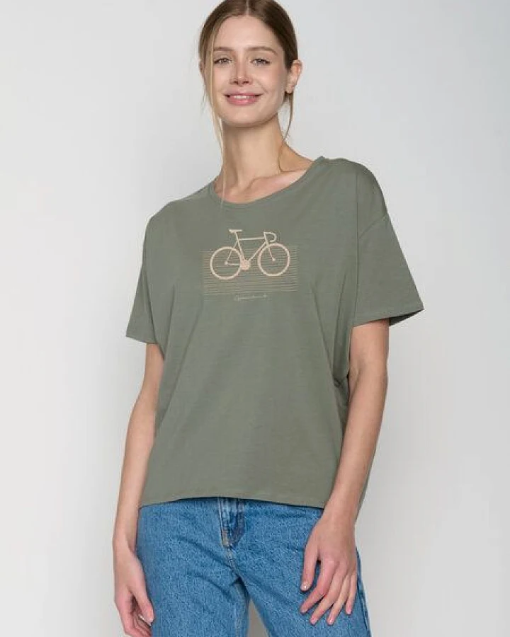 GREENBOMB Bike Streak Feel - Lässiges T-Shirt aus Bio-Baumwoll Mix / hochwertiger Print / GOTS / Fair & Vegan