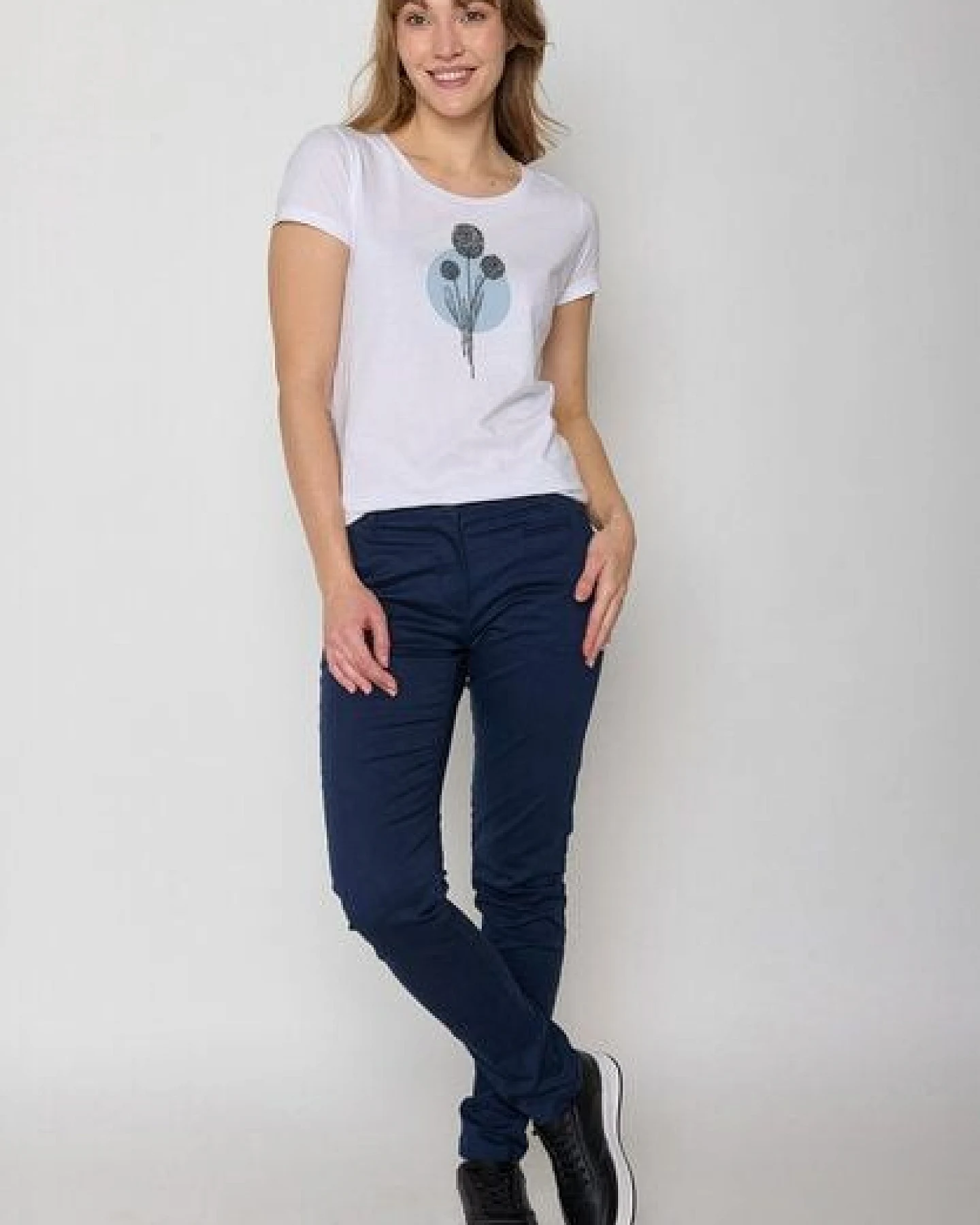 GREENBOMB Nature Allium Loves - Lässiges T-Shirt aus Bio-Baumwolle / hochwertiger Print / GOTS / Fair & Vegan – Ansicht 4