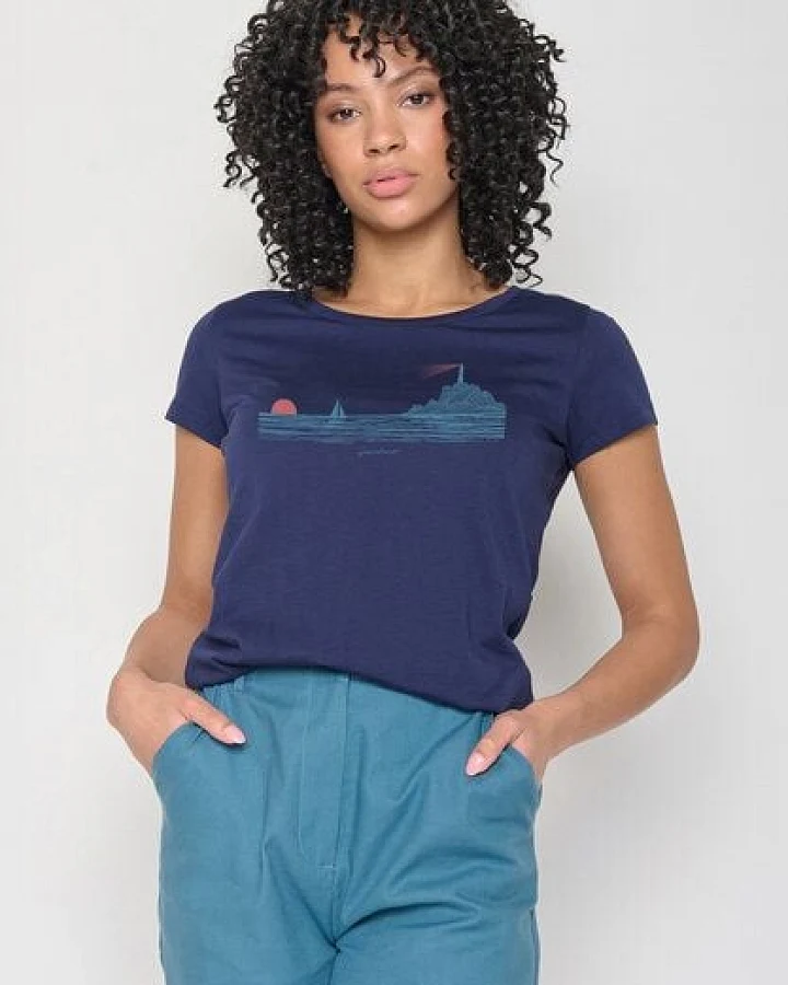 GREENBOMB Nature Lighthouse Loves - Sportliches T-Shirt aus Bio-Baumwolle / hochwertiger Print / GOTS / Fair & Vegan