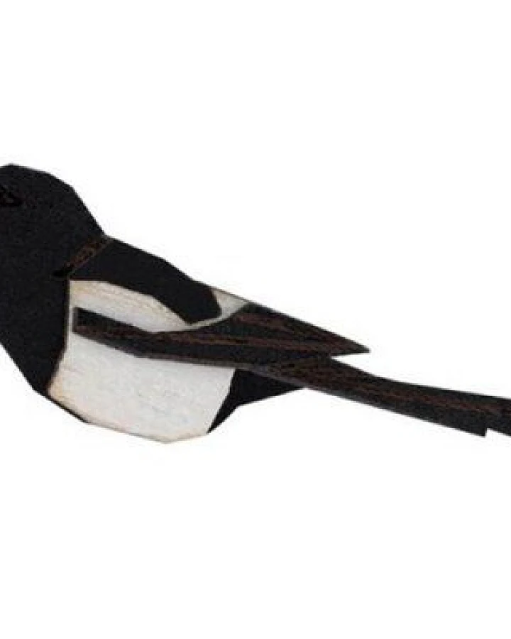 BeWooden Holzbrosche Magpie Brooch – handgefertigte Holz-Brosche mit Elstermotiv
