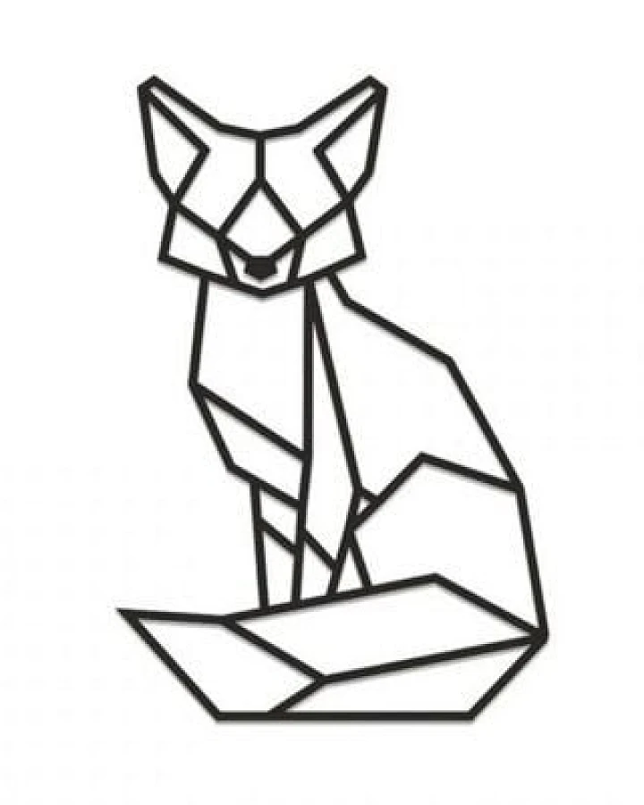 BeWooden Holzdekoration Sitting Fox Silhouette – handgefertigte Wanddeko aus Birkenholz