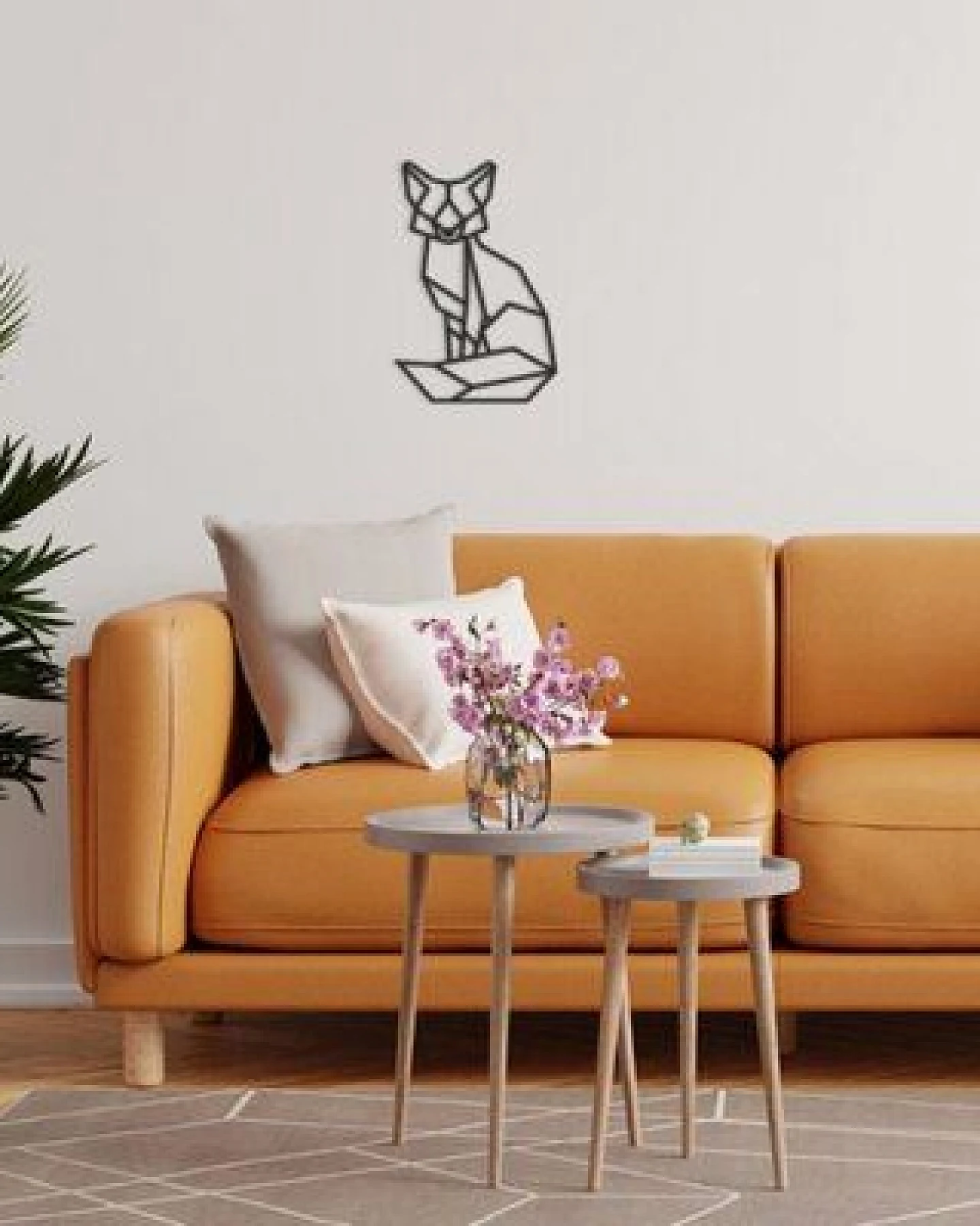 BeWooden Holzdekoration Sitting Fox Silhouette – handgefertigte Wanddeko aus Birkenholz – Ansicht 2
