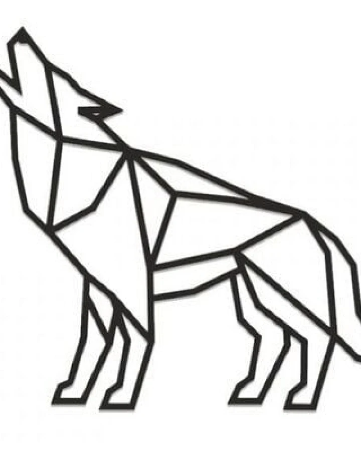 BeWooden Holzdekoration Walking Wolf Silhouette – handgefertigte Wanddekoration aus Birkenholz