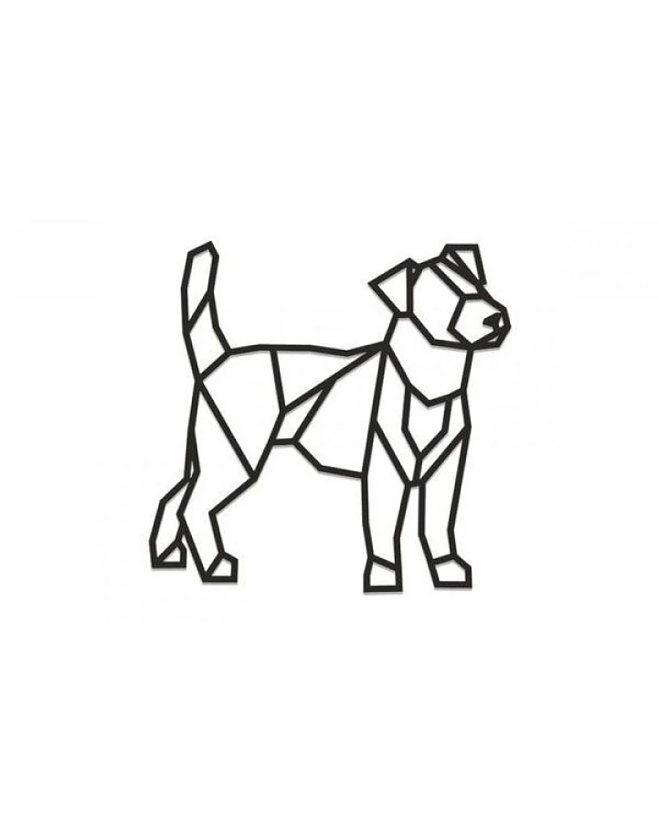 BeWooden Holzdekoration Walking Dog Silhouette – handgefertigte Wanddeko aus Birkenholz
