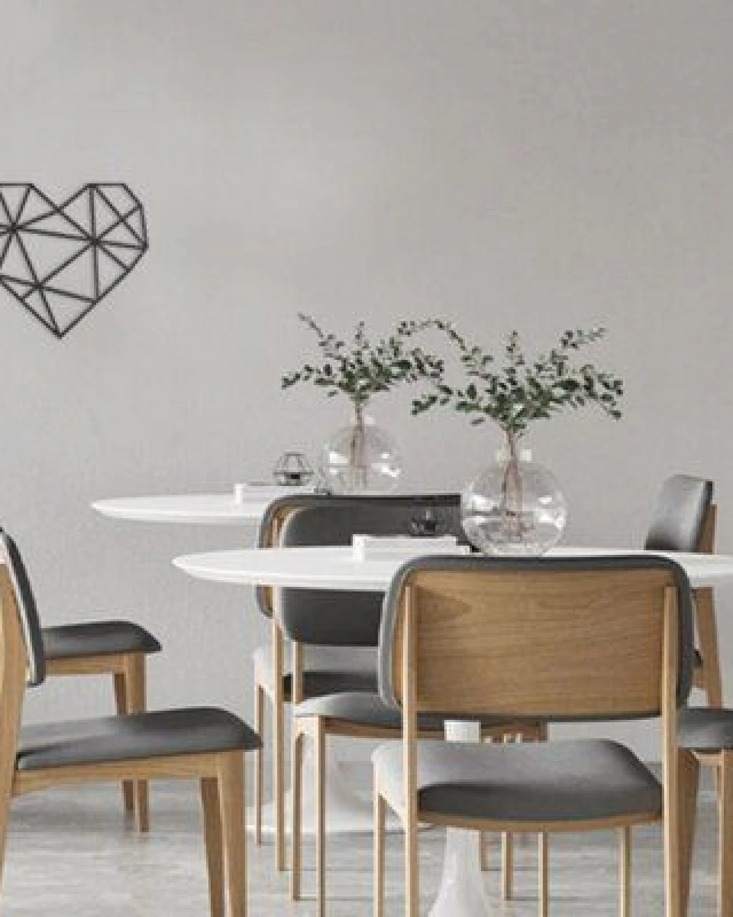 BeWooden Holzdekoration Heart Silhouette – handgefertigte Wanddeko aus Birkenholz – Ansicht 2