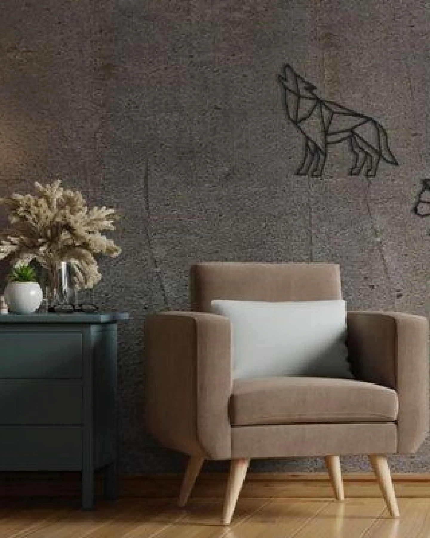 BeWooden Holzbild Walking Bear Silhouette – handgefertigte Wanddeko aus Birkenholz – Ansicht 2