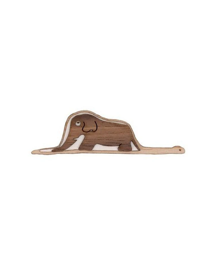 BeWooden Holzbrosche Boa Ate Elephant Brooch – handgefertigte Holz-Brosche mit Motiv aus „Der Kleine Prinz“