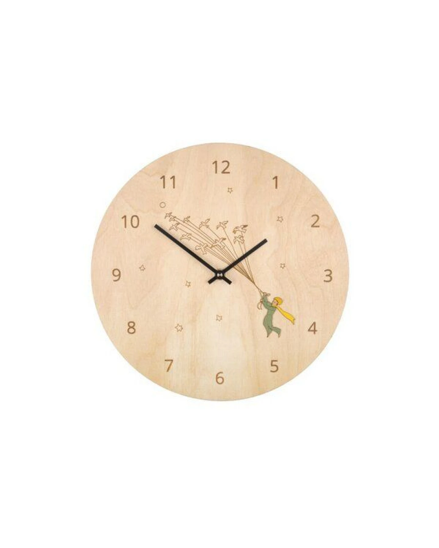 BeWooden Holzuhr Little Prince Clock – handgefertigte Wand-uhr aus Birkenholz – Ansicht 2