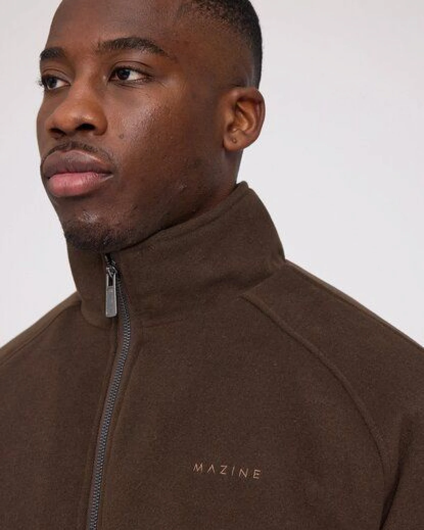 Mazine Vegan Wool Blouson Jacke - Black Coffee – Ansicht 3