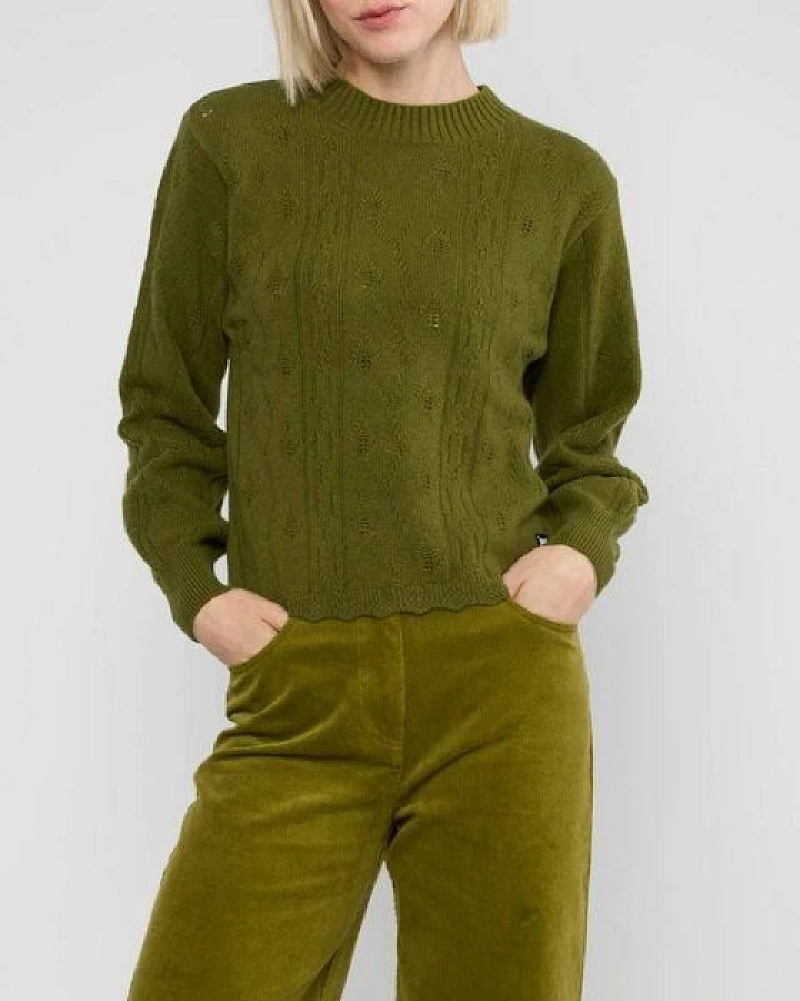 Blutsgeschwister Fine Craft Crew Pullover aus Biobaumwolle und Wolle