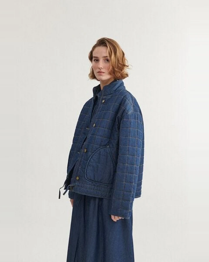 Basic Apparel Bine Denim-Steppjacke