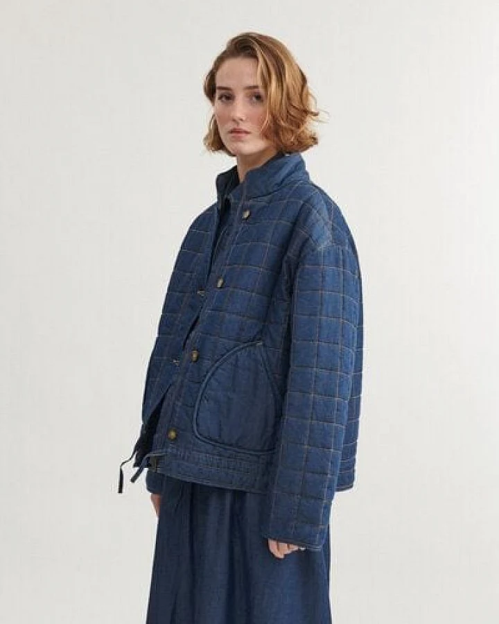 Basic Apparel Bine Denim-Steppjacke