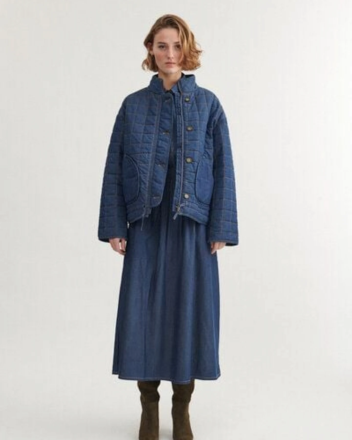 Basic Apparel Bine Denim-Steppjacke – Ansicht 4