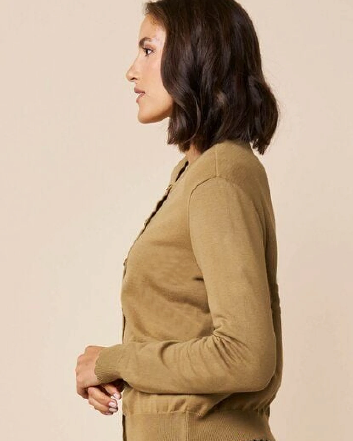 LANA Organic Strickjacke aus Bio Baumwolle, Modell Sophia – Ansicht 4
