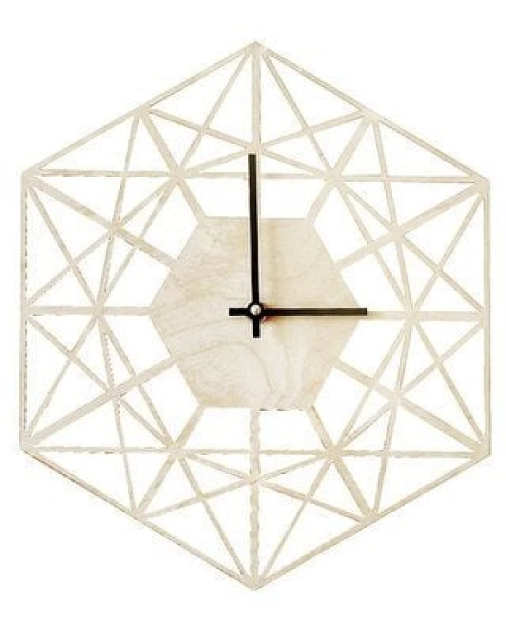 BeWooden Holzuhr Net Clock – handgefertigte Wanduhr aus Birkenholz