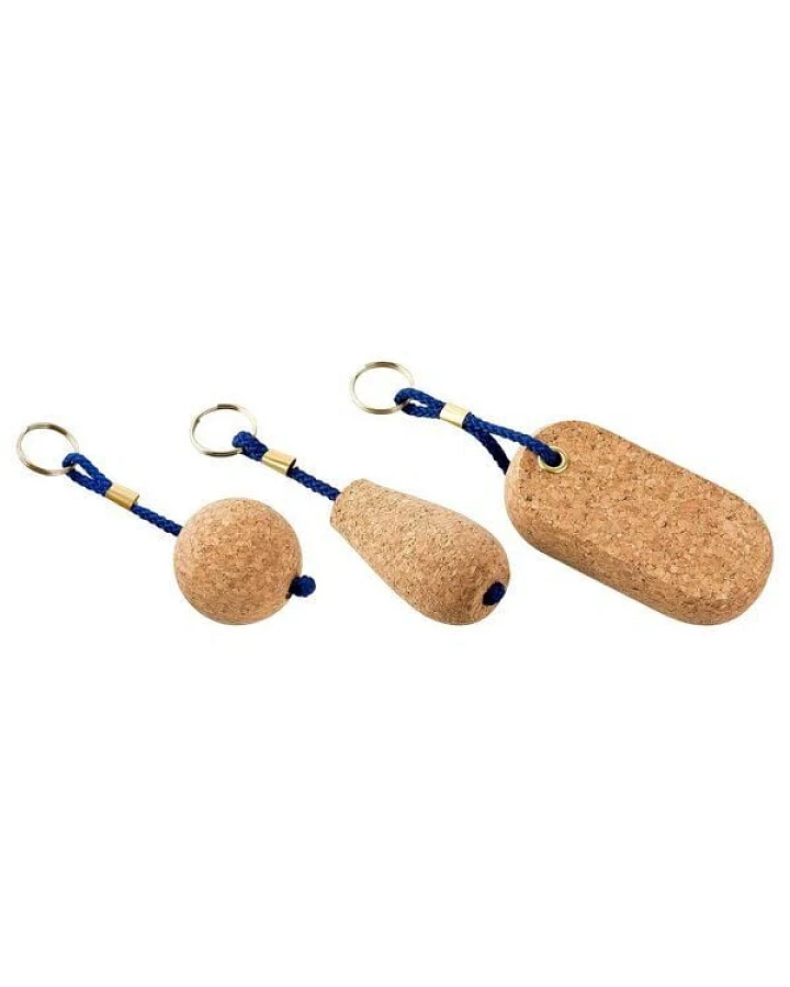Kork-Deko 5 er Pack - Boots-Schlüsselanhänger „oval“ aus Kork (schwimmfähig)