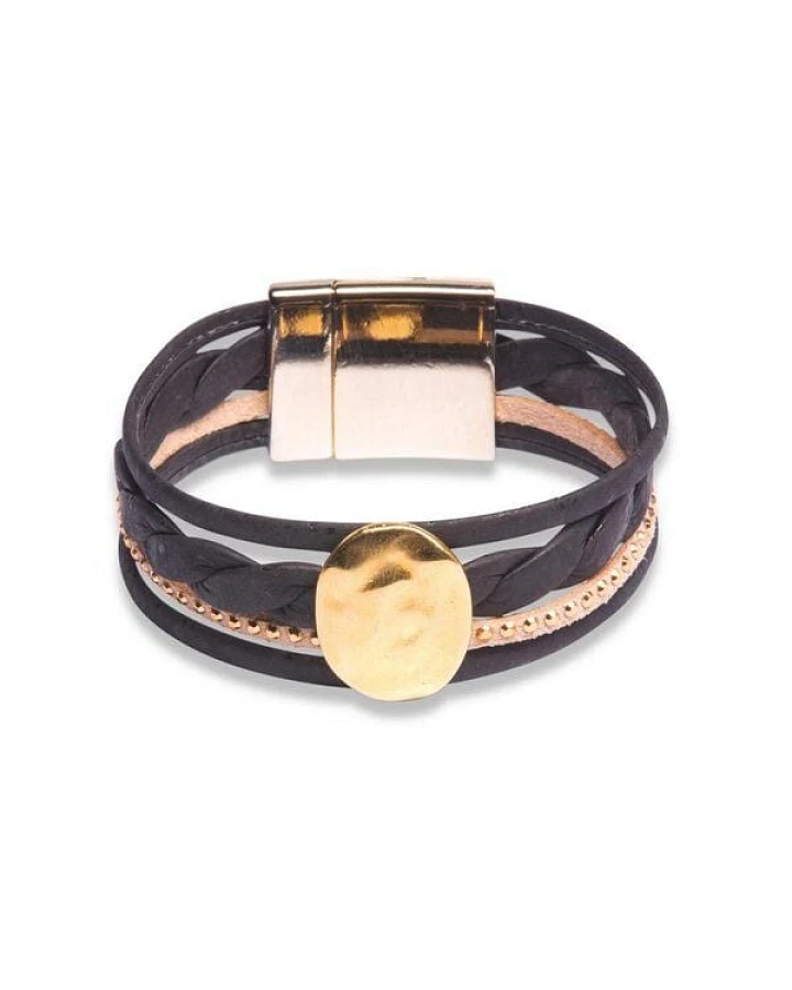Kork-Deko Elegantes Armband aus Naturkork mit stilvollem Design – vegan & handgefertigt