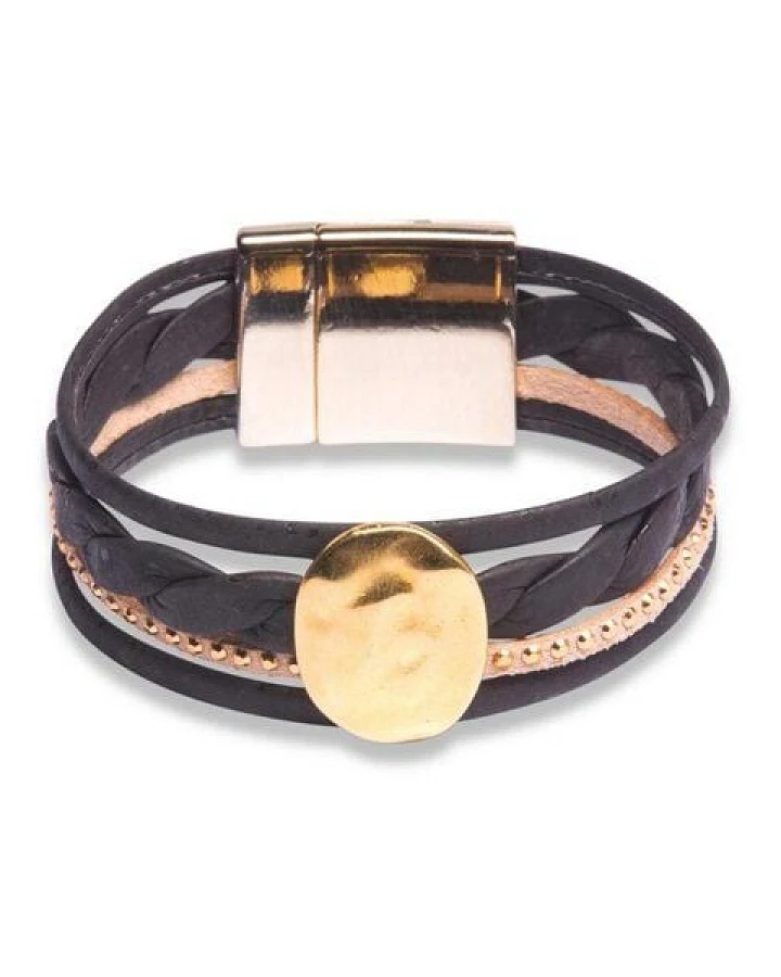 Kork-Deko Elegantes Armband aus Naturkork mit stilvollem Design – vegan & handgefertigt