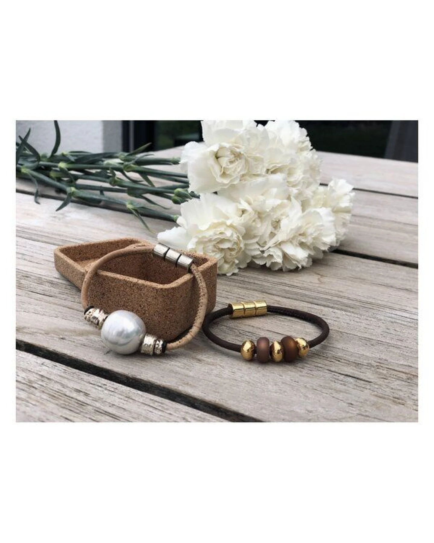 Kork-Deko Schickes Armband aus Kork – vegan & handgefertigt – Ansicht 2