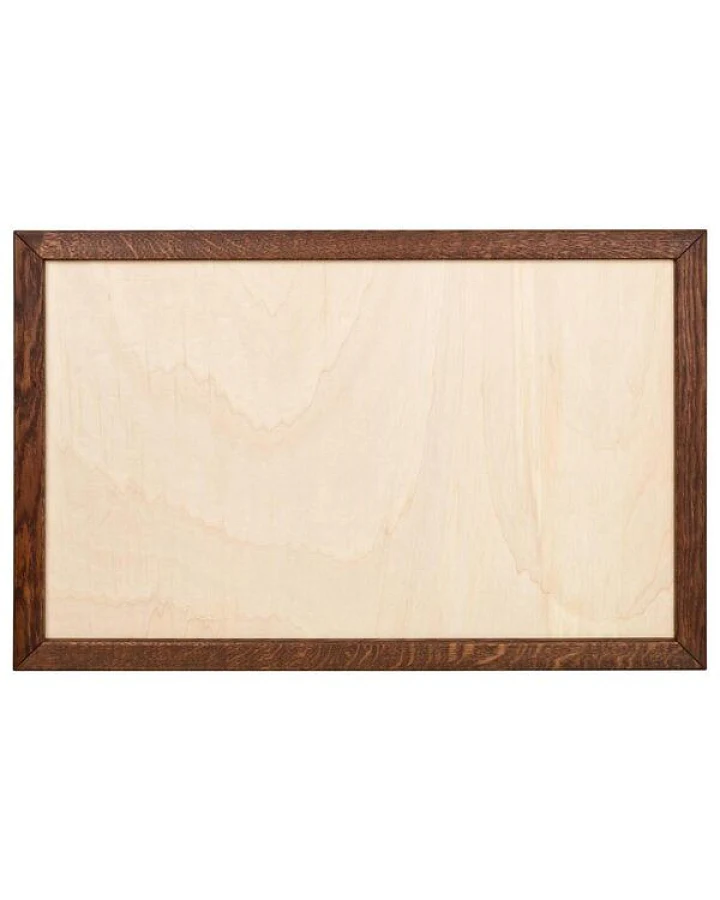 Kork-Deko Rahmen 90x60 cm für Pinnwand aus Kork – Eiche dunkel – DIY Holzrahmen leer