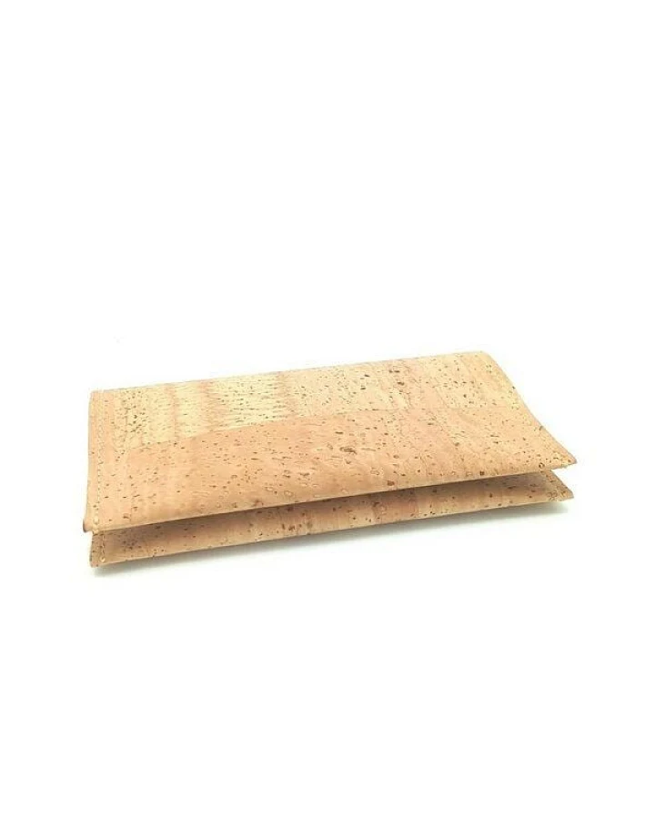 Kork-Deko Korkstoff Reisepass-Hülle Beige – 2 Kartenfächer, vegan & wasserabweisend