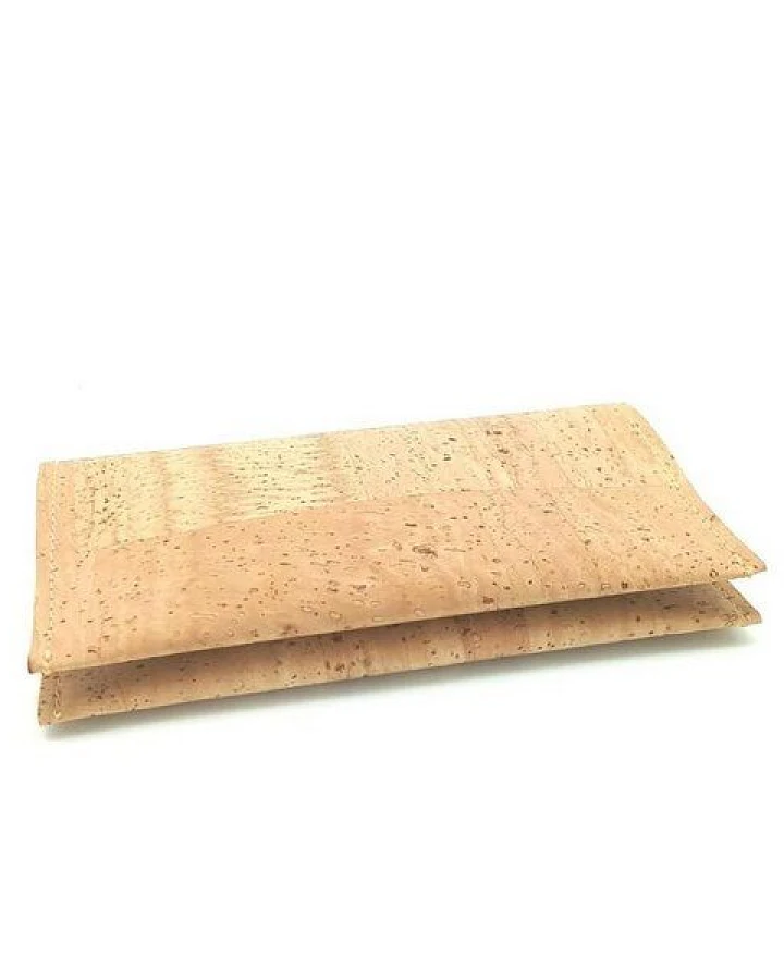 Kork-Deko Korkstoff Reisepass-Hülle Beige – 2 Kartenfächer, vegan & wasserabweisend