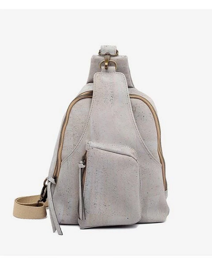 Kork-Deko Moderner Freizeit-Rucksack aus hellgrauem Kork – vegan, elegant & nachhaltig