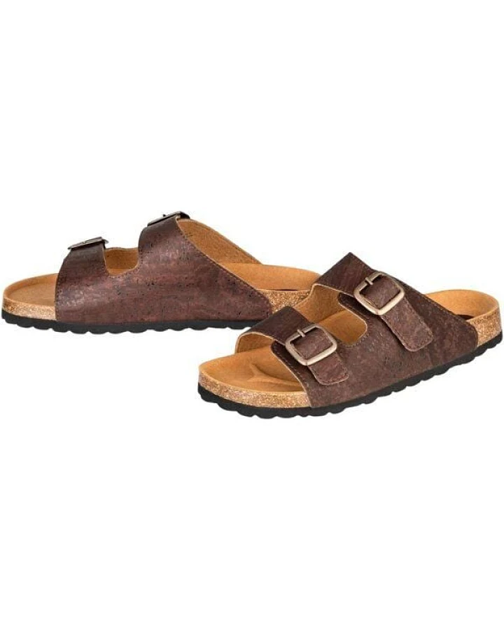 Kork-Deko Braune Kork-Sandalen – vegane Hausschuhe Unisex, Gr. 36–45, nachhaltig & bequem