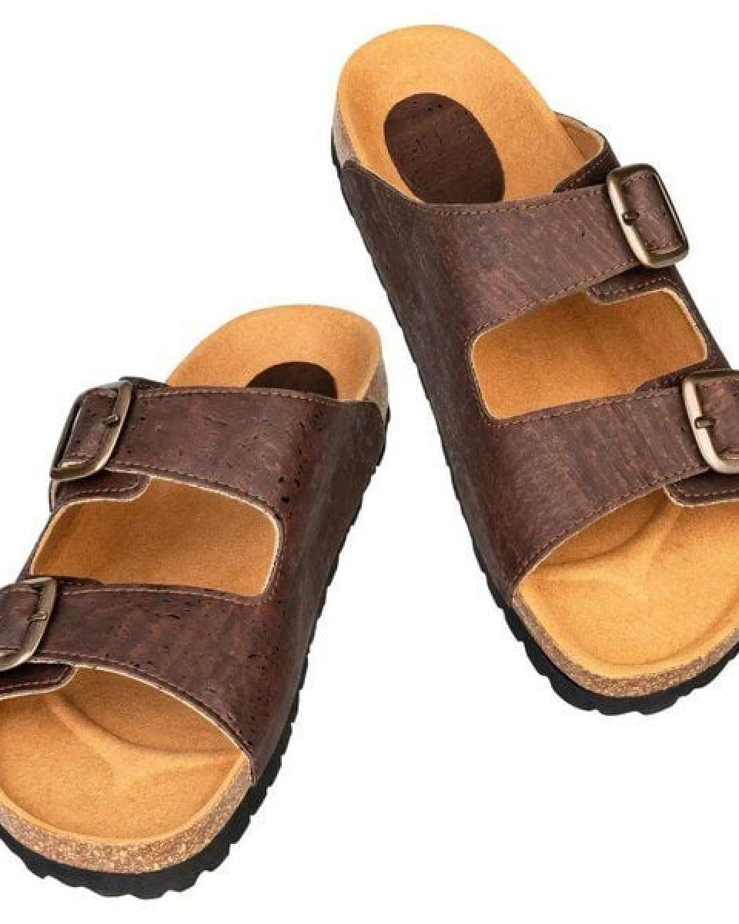Kork-Deko Braune Kork-Sandalen – vegane Hausschuhe Unisex, Gr. 36–45, nachhaltig & bequem – Ansicht 2