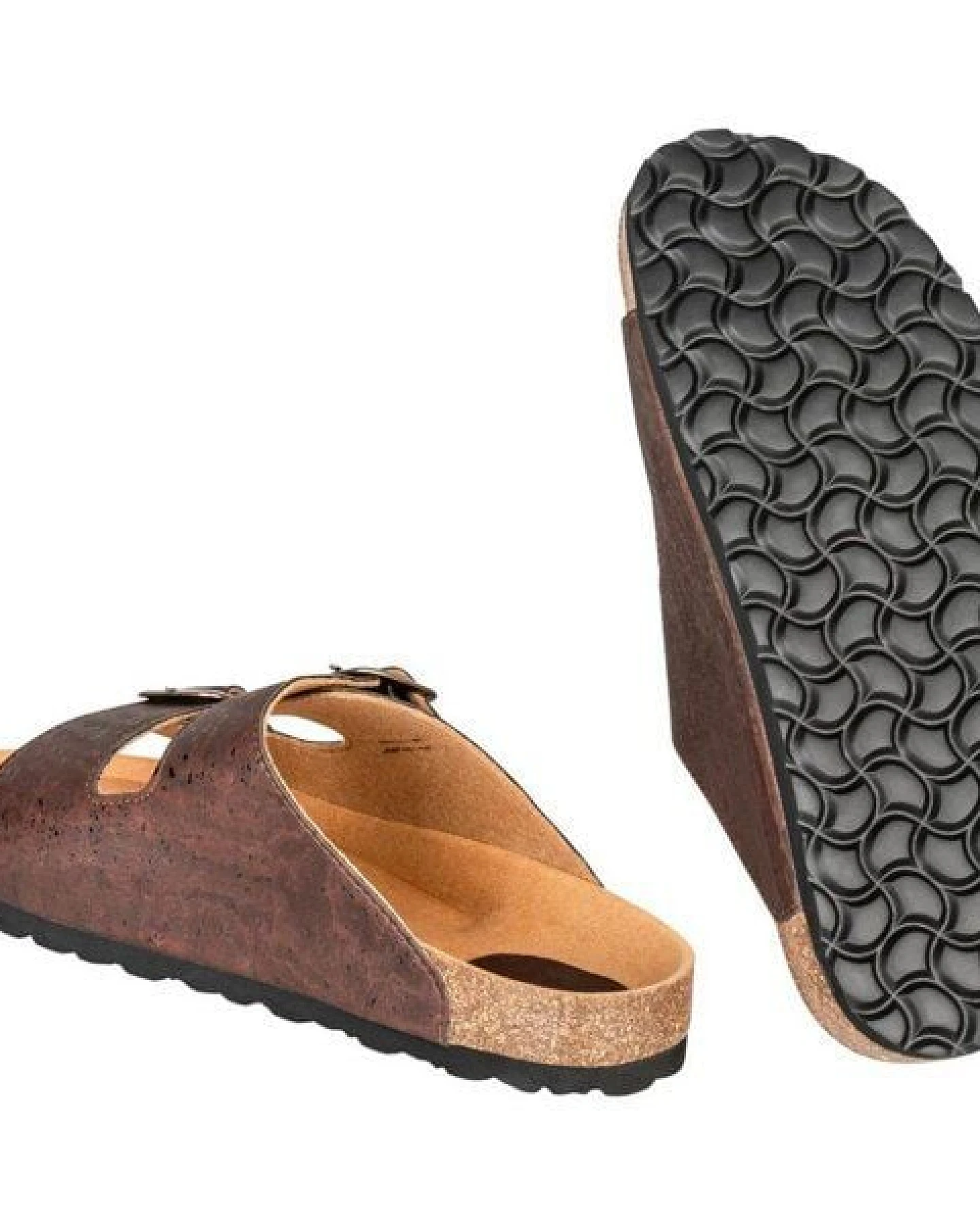 Kork-Deko Braune Kork-Sandalen – vegane Hausschuhe Unisex, Gr. 36–45, nachhaltig & bequem – Ansicht 3