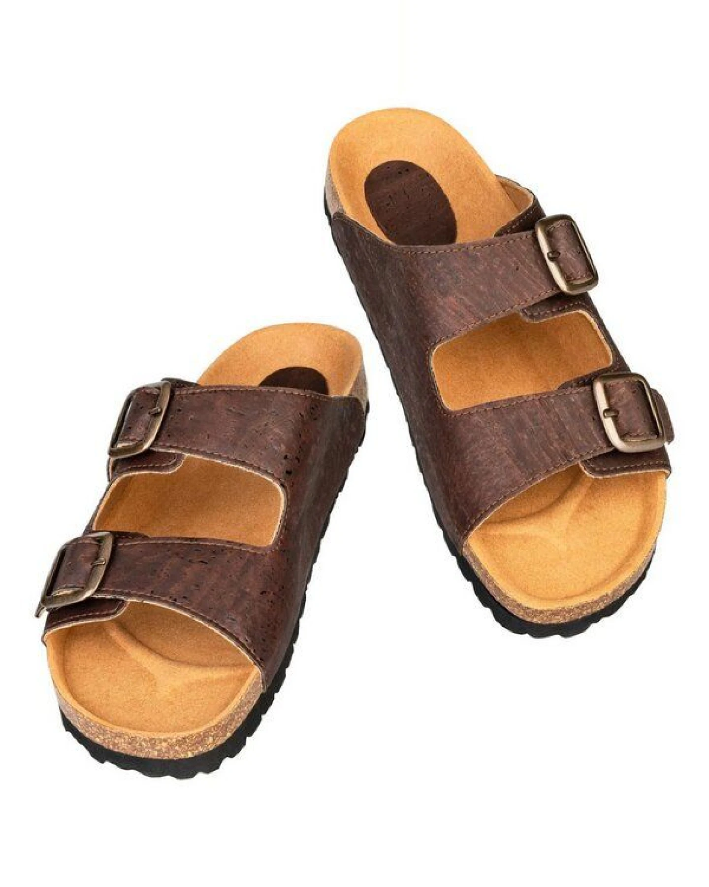Kork-Deko Braune Kork-Sandalen – vegane Hausschuhe Unisex, Gr. 36–45, nachhaltig & bequem – Ansicht 2
