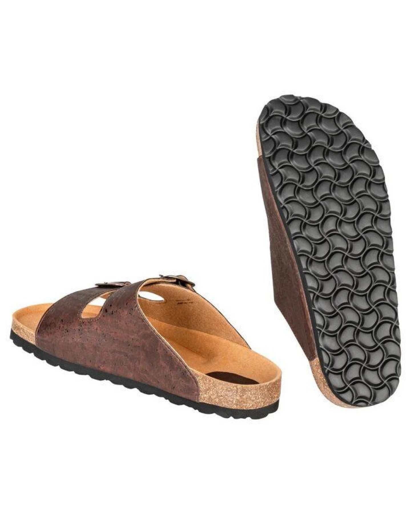 Kork-Deko Braune Kork-Sandalen – vegane Hausschuhe Unisex, Gr. 36–45, nachhaltig & bequem – Ansicht 3
