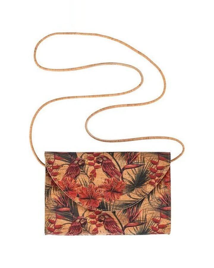 Kork-Deko Kleine Kork-Clutch „Jungle“ – vegan mit Magnetverschluss & Innentasche