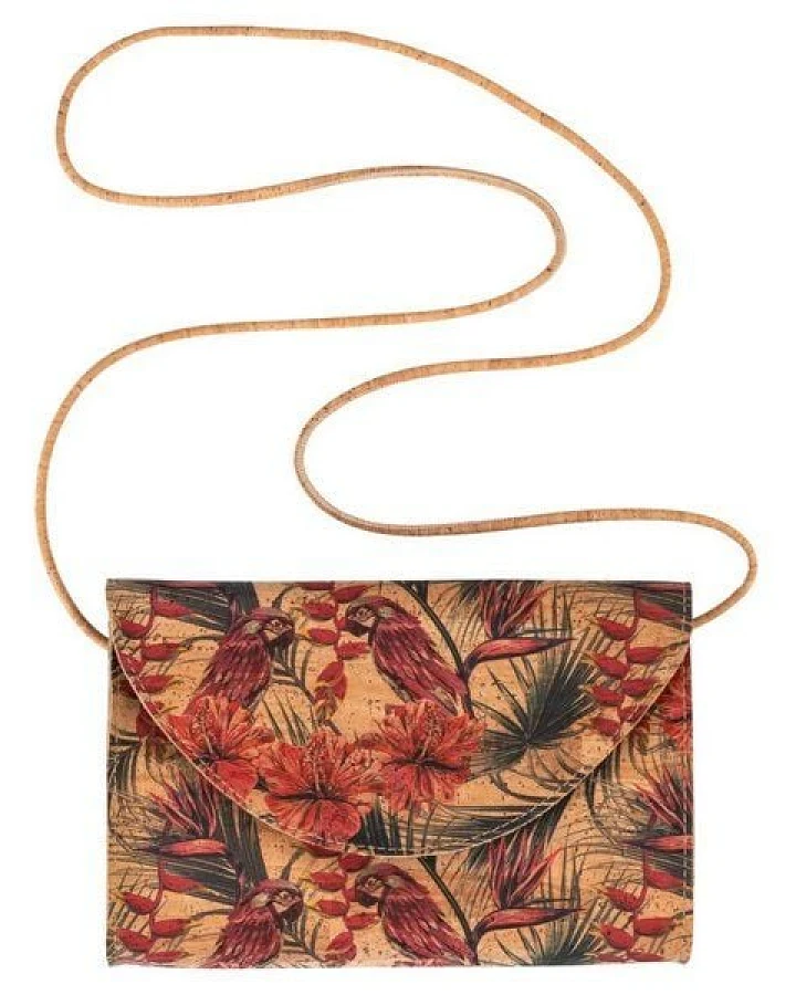 Kork-Deko Kleine Kork-Clutch „Jungle“ – vegan mit Magnetverschluss & Innentasche