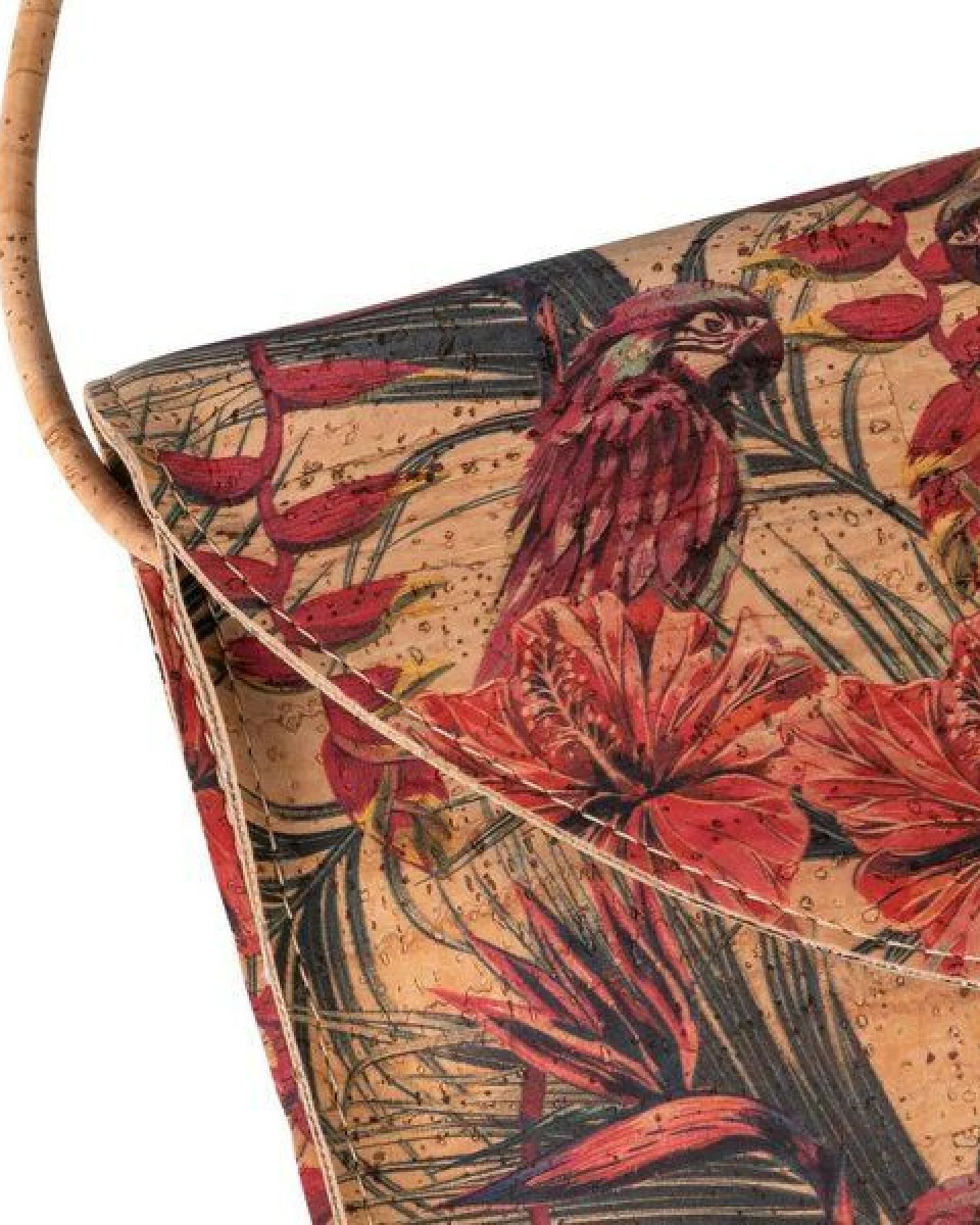 Kork-Deko Kleine Kork-Clutch „Jungle“ – vegan mit Magnetverschluss & Innentasche – Ansicht 4