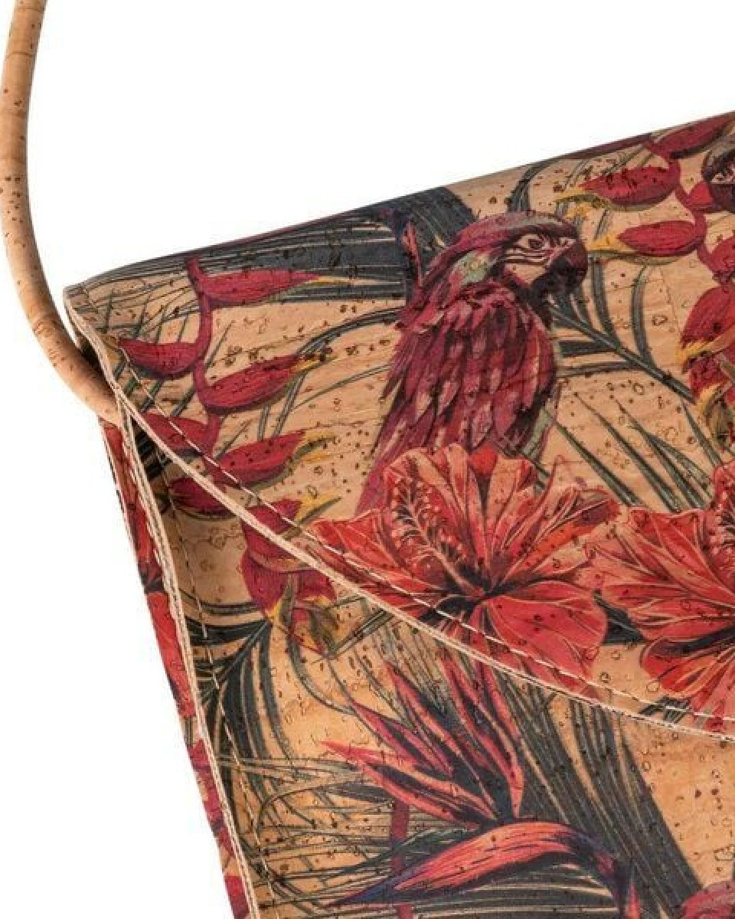 Kork-Deko Kleine Kork-Clutch „Jungle“ – vegan mit Magnetverschluss & Innentasche – Ansicht 4